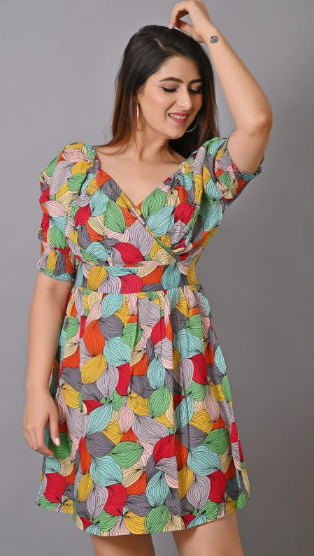 VYMO Floral Fit & Flare Dress